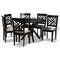 Baxton Studio Norah Grey Upholstered and Dark Brown Finished Wood 7-Piece Dining Set 172-10526-10894 - alternate 3